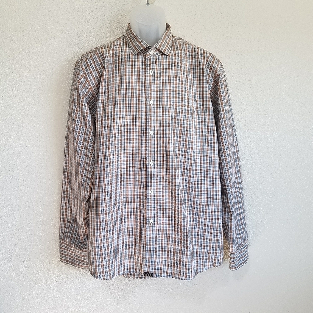 Billy Reid  Plaid Long Sleeve Button Up Shirt